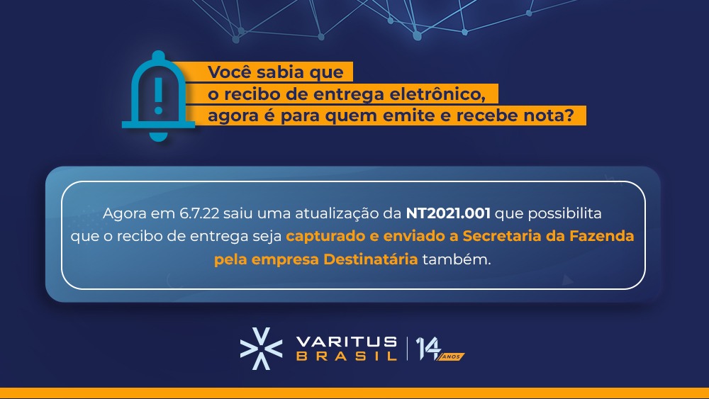 Recibo de entrega eletrônico agora pode ser enviado à SEFAZ pela empresa destinatária da Nota Fiscal